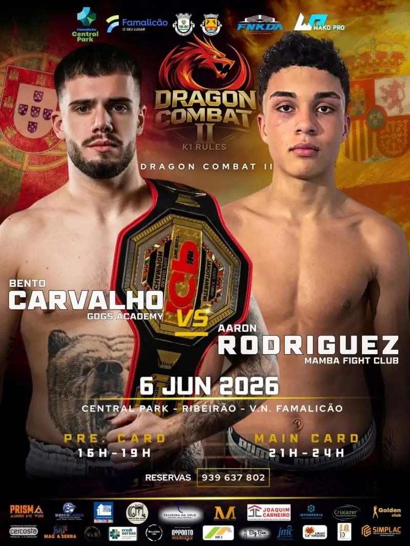 DRAGON COMBAT II - BENTO CARVALHO vs AARON RODRIGUEZ - KICKBOXING